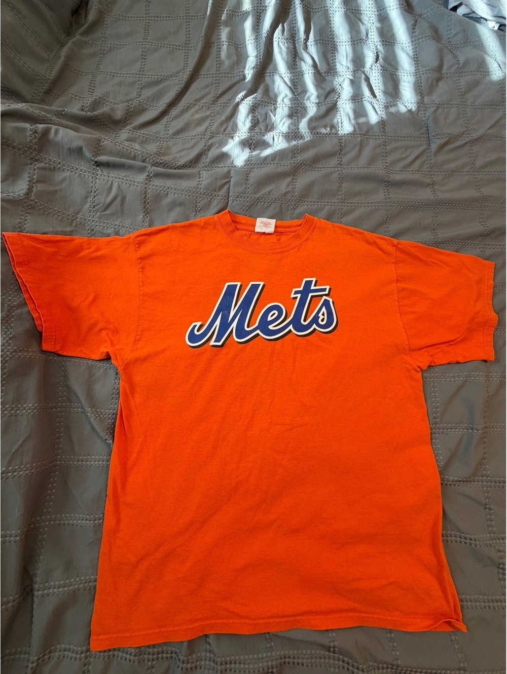 Majestic New York Mets Orange T-Shirt 2XL 100% Cotton